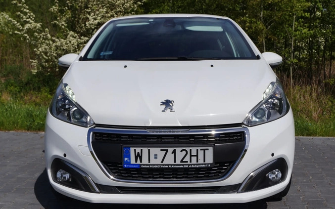 Peugeot 208 cena 35500 przebieg: 100000, rok produkcji 2018 z Warszawa małe 742